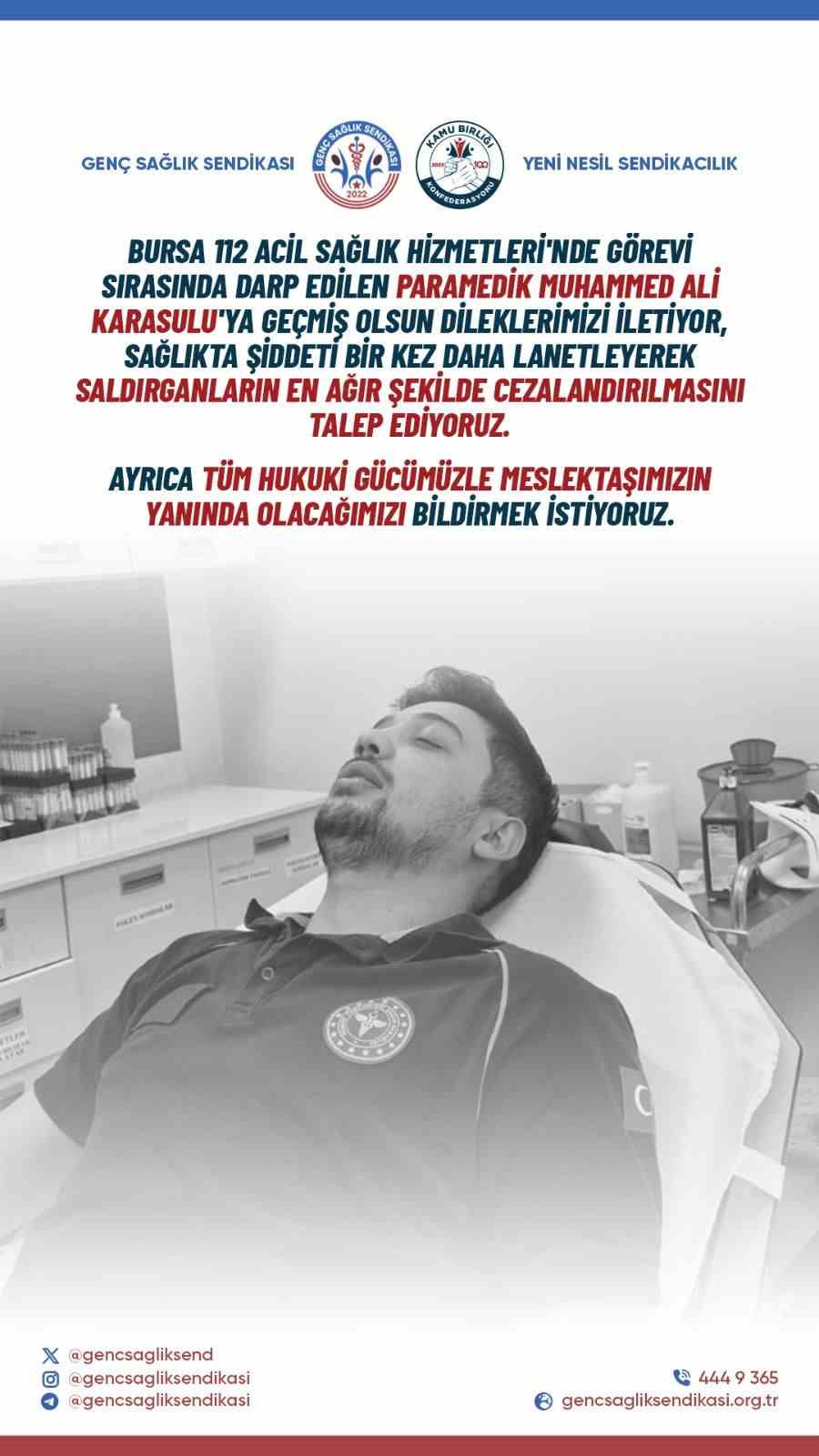 Bursa Ambulans Şoförüne Darp