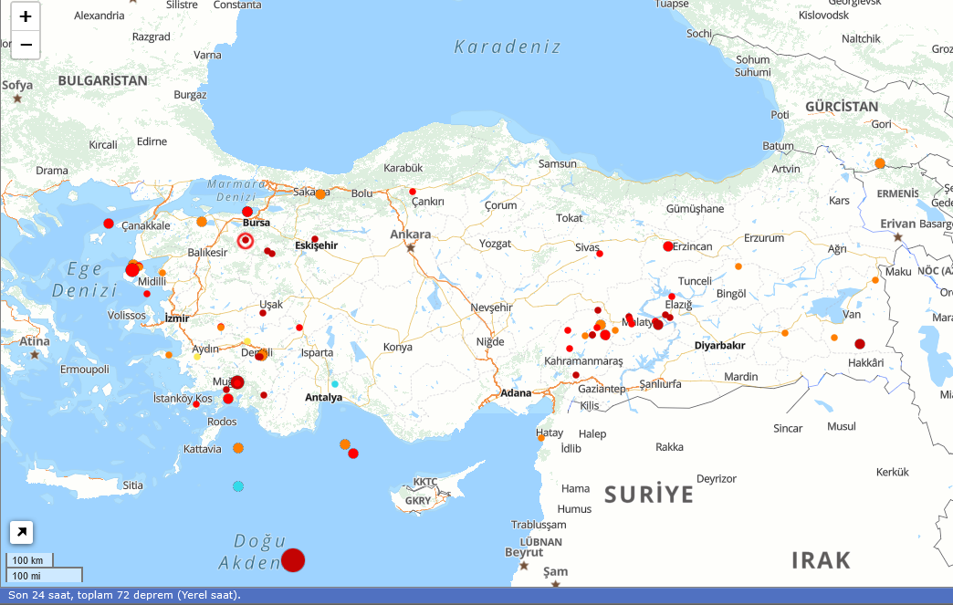 Son Depremler 30 Ekim