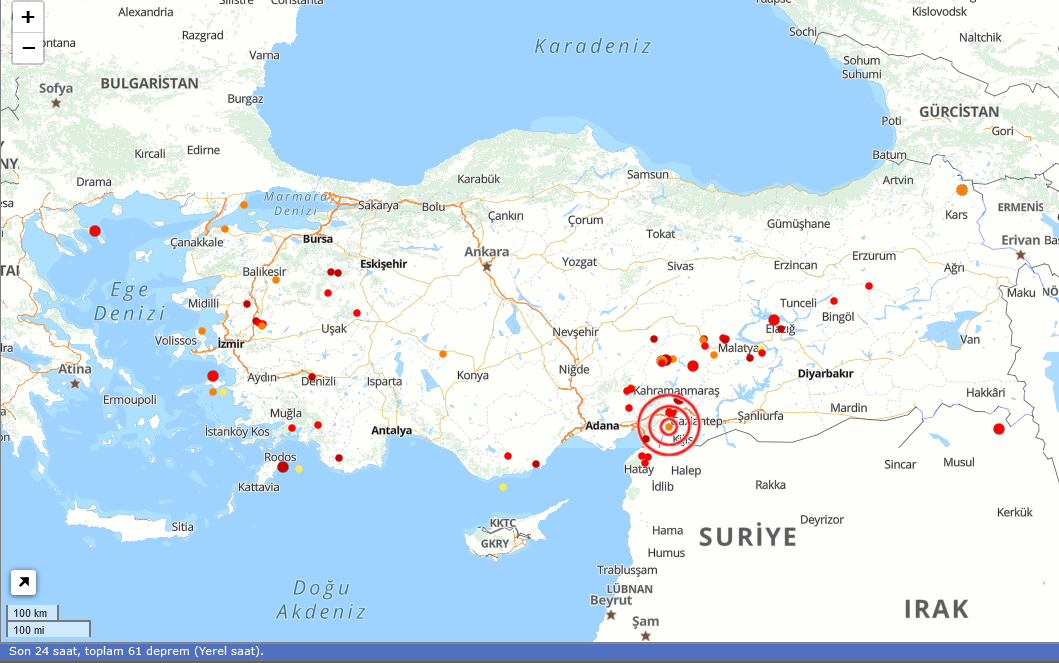 Son Depremler 31 Ekim