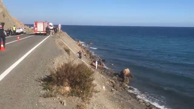 Tekirdağ'da Motosikletli Sürücü Denize Düştü (3)