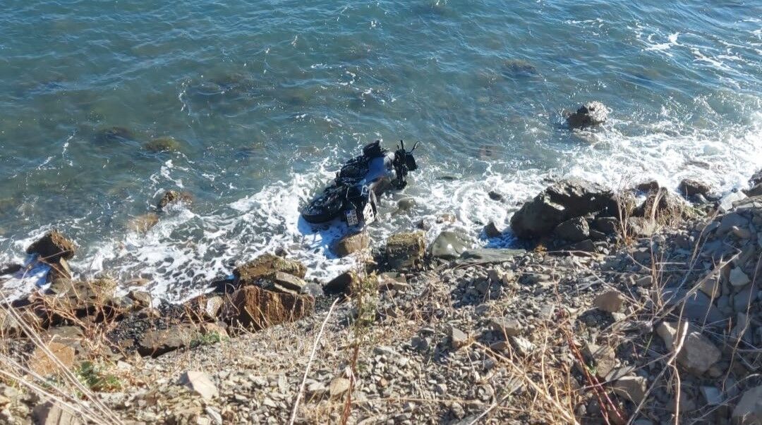 Tekirdağ'da Motosikletli Sürücü Denize Düştü (4)