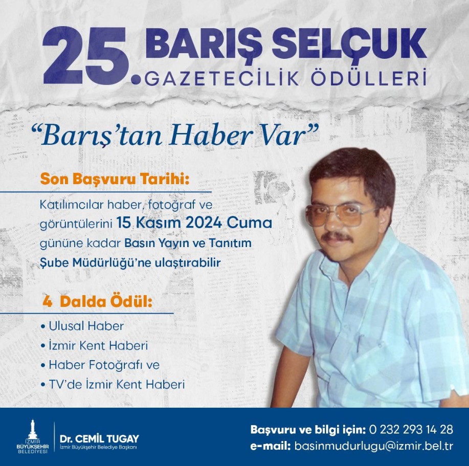 Barış Selçuk Gazetecilik Ödülleri Başvurular Devam Ediyor