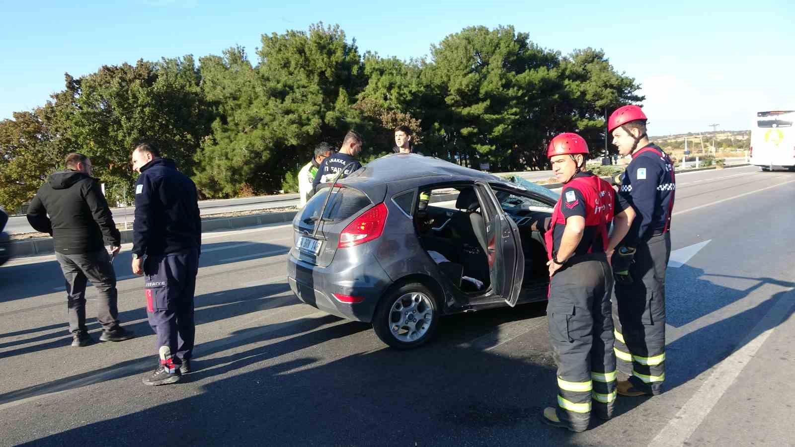 Çanakkale'de Feci Kaza Sürücü Takla Attı, 100 Metre Sürüklendi!