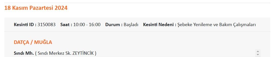 Datça Kesinti