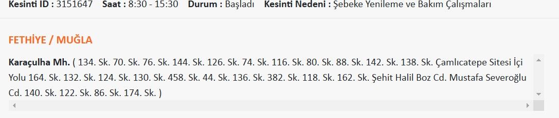 Fethiye Kesinti