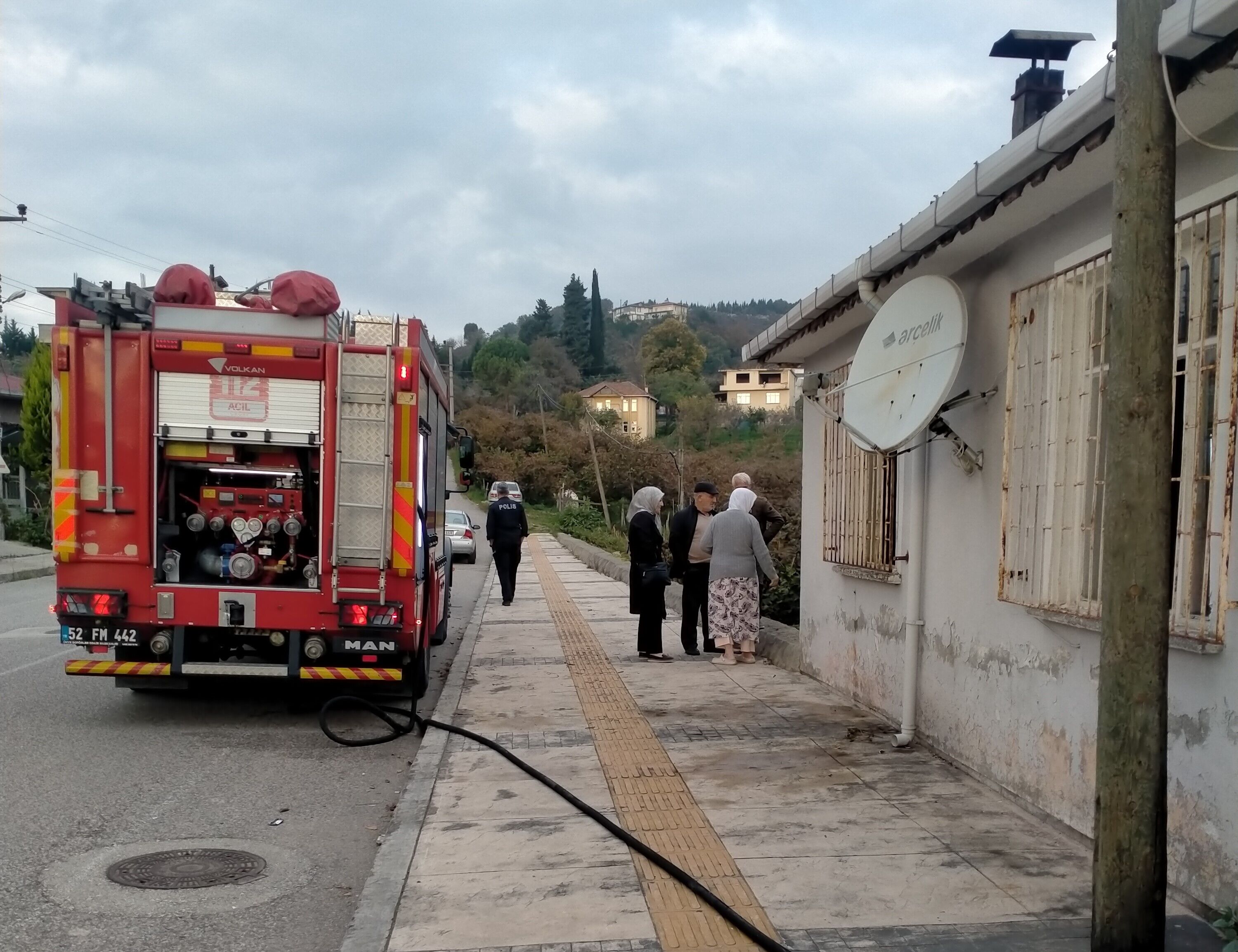 Ordu'da Müstakil Evde Yangın (4)
