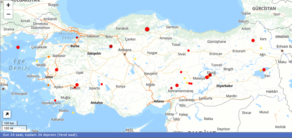 Son Depremler 21 Kasım