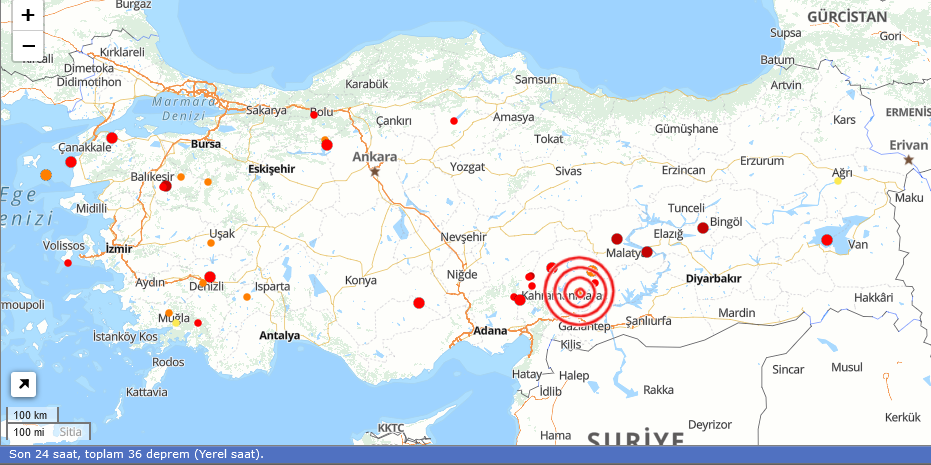 Son Depremler 25 Kasım