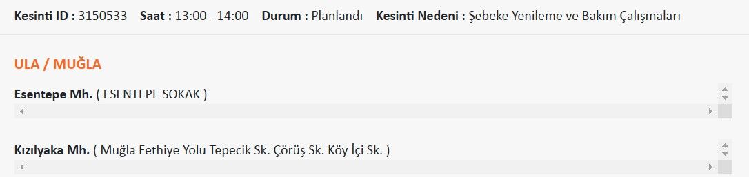 Ula Kesinti