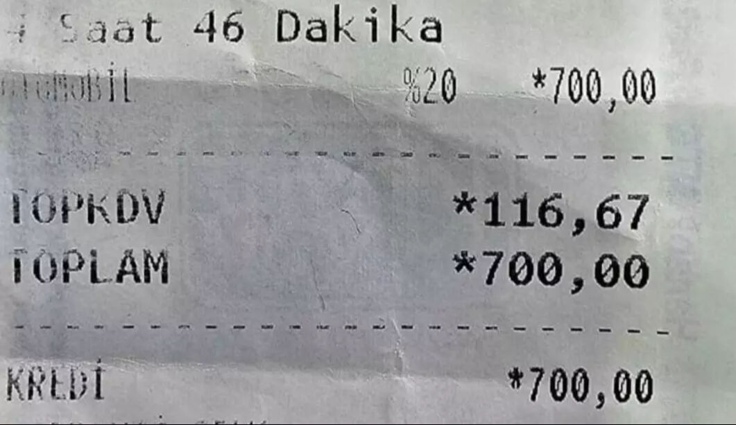 700 Tl’lik Otopark Ücreti Sosyal Medyada Gündem Oldu! (2)