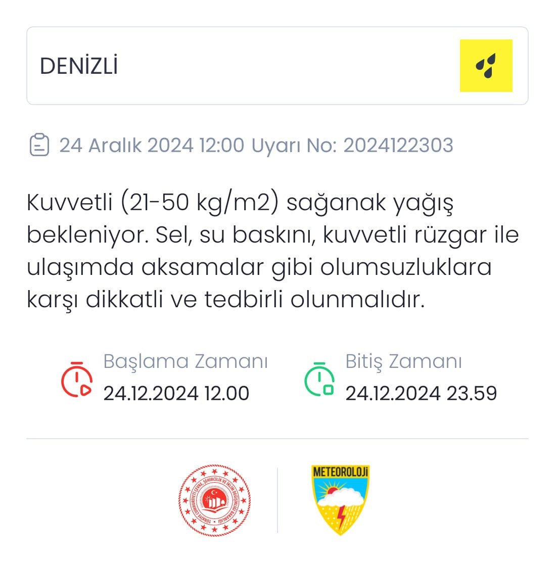 Denizli'de Yağış Ve Fırtına Bekleniyor (1)