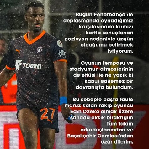 Ousseynou Ba'dan Dzeko Ve Takım Arkadaşlarına Özür Mesajı-1