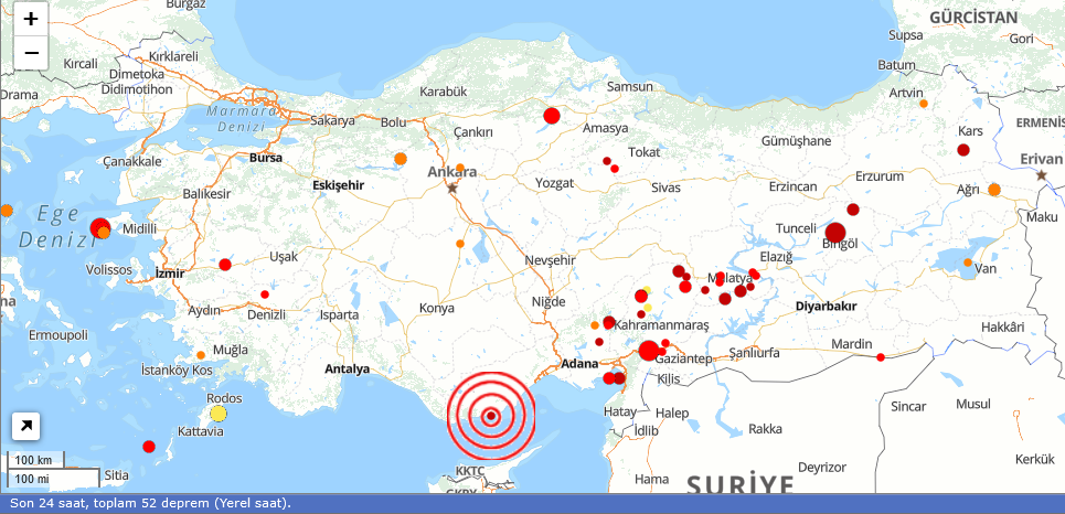 Son Depremler 10 Aralık