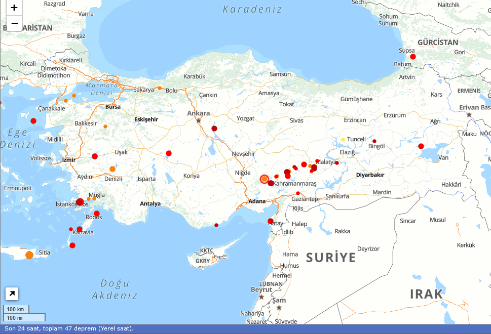 Son Depremler 15 Aralık