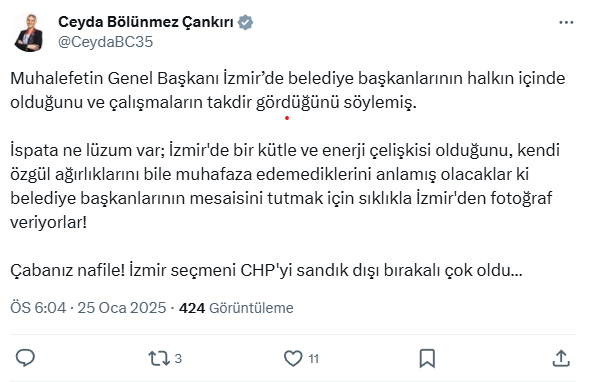 Akp İzmir Milletvekili, İzmir Belediye Başkanlarını Eleştirdi