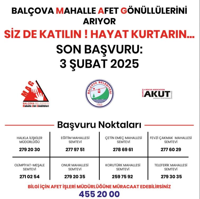 Balçova Belediyesi Afet Gönüllülerini Arıyor (2)