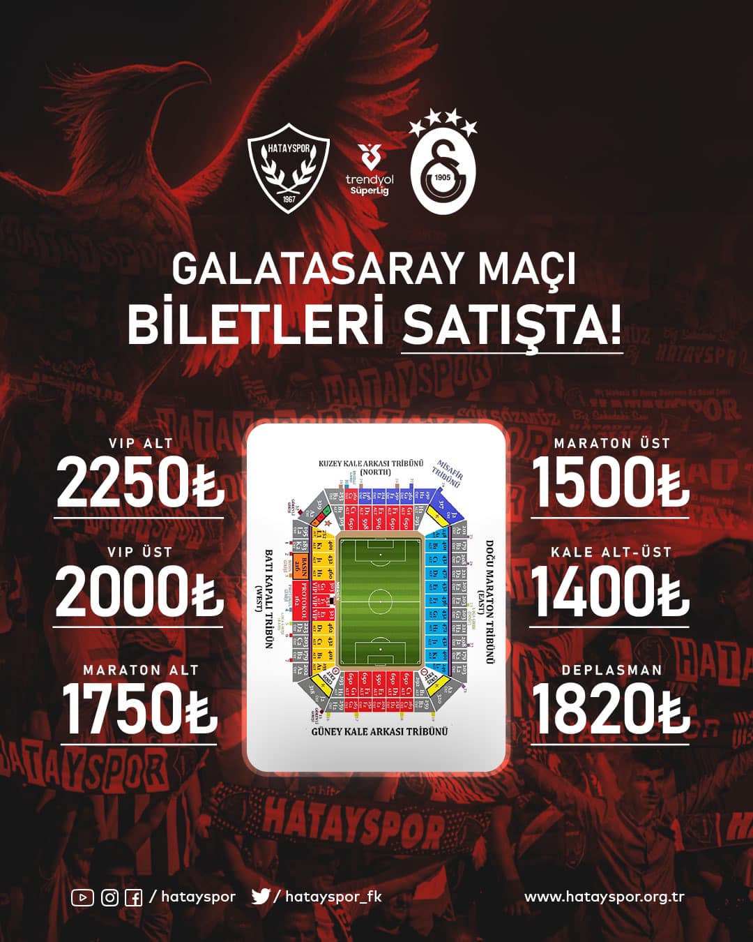 Hatayspor Galatasaray Maçı Bilet Fiyatları Açıklandı (1)