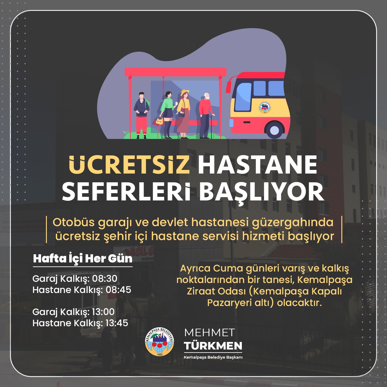 Kemalpaşa’da Ücretsiz Hastane Ulaşımı Başlıyor (2)