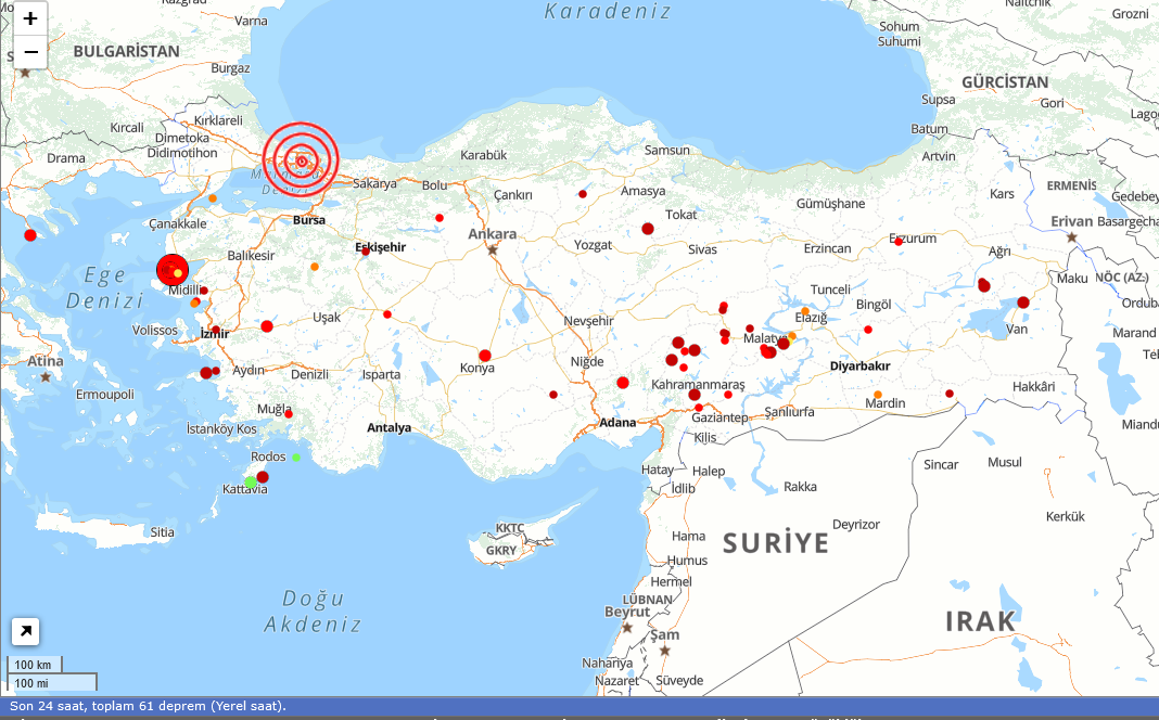 Son Depremler 22 Ocak