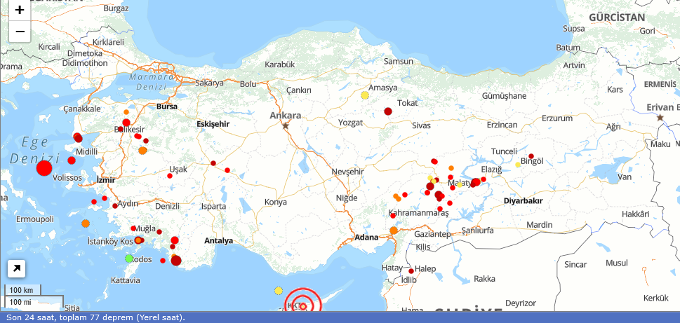 Son Depremler 23 Ocak