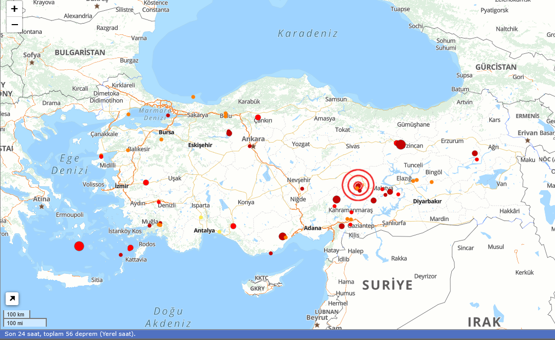 Son Depremler 25 Ocak