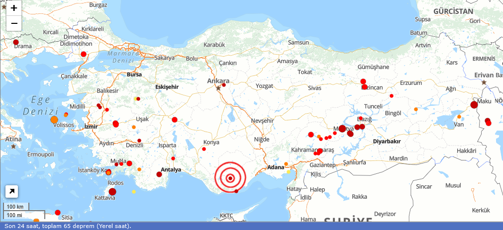 Son Depremler 3 Ocak