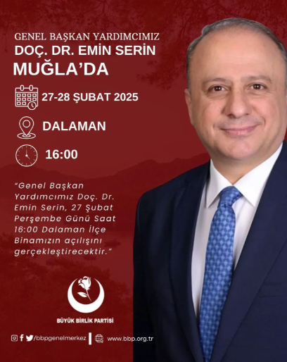Bbp Genel Başkan Yardımcısı Emin Serin Muğla’ya Gidiyor (2)