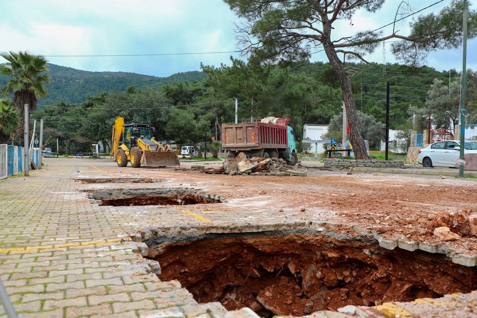 Bodrum Kızılağaç’ta Modern Pazar Yeri Inşaatında Ilk Etap Bitti