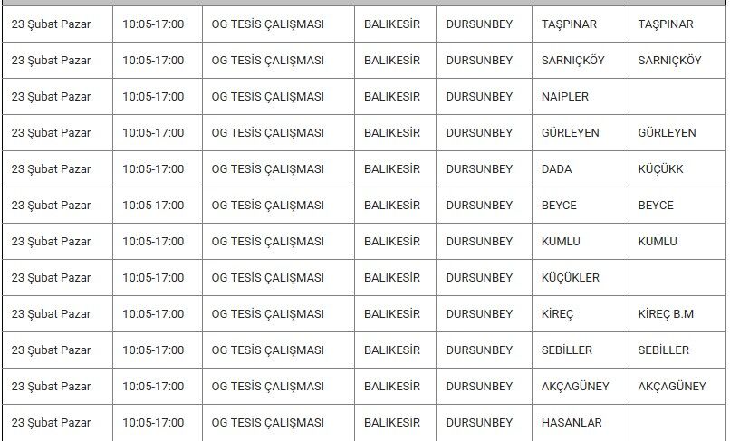 Dursunbey Kesinti 23 Şubat