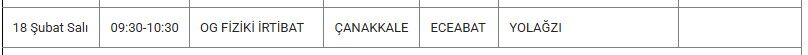 Eceabat Kesinti 18 Şubat