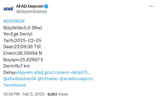 Ege Denizi Deprem-1