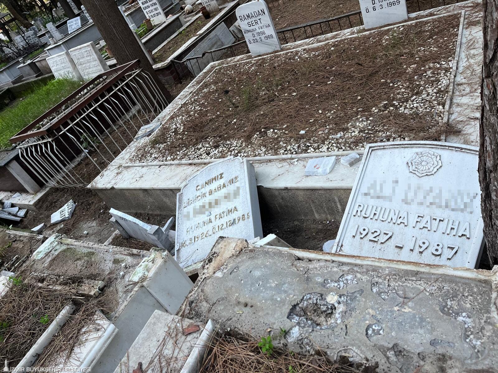 İzmir’de Büyükçiğli Mezarlığı'na Yapılan Saldırıya Hızlı Müdahale (5)