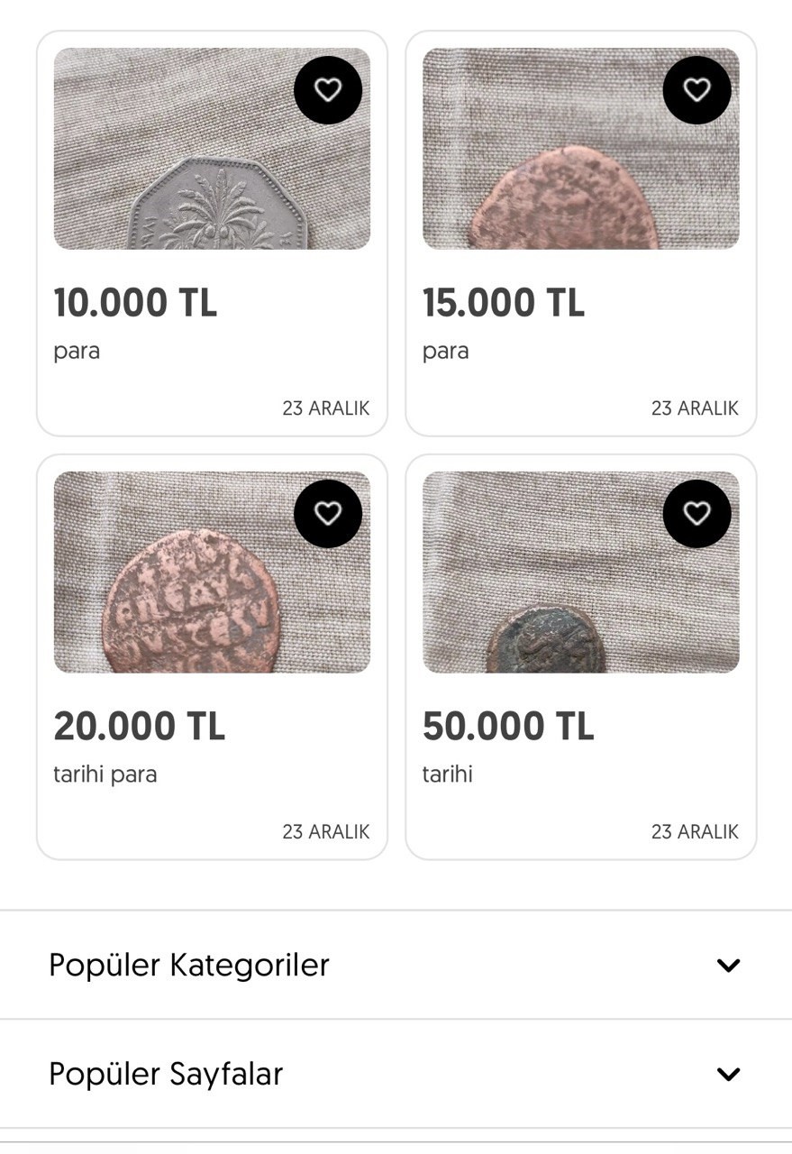 İznik’ten Çıkarıldığı Iddia Edilen 2000 Yıllık Sikkeler Satışa Sunuldu!