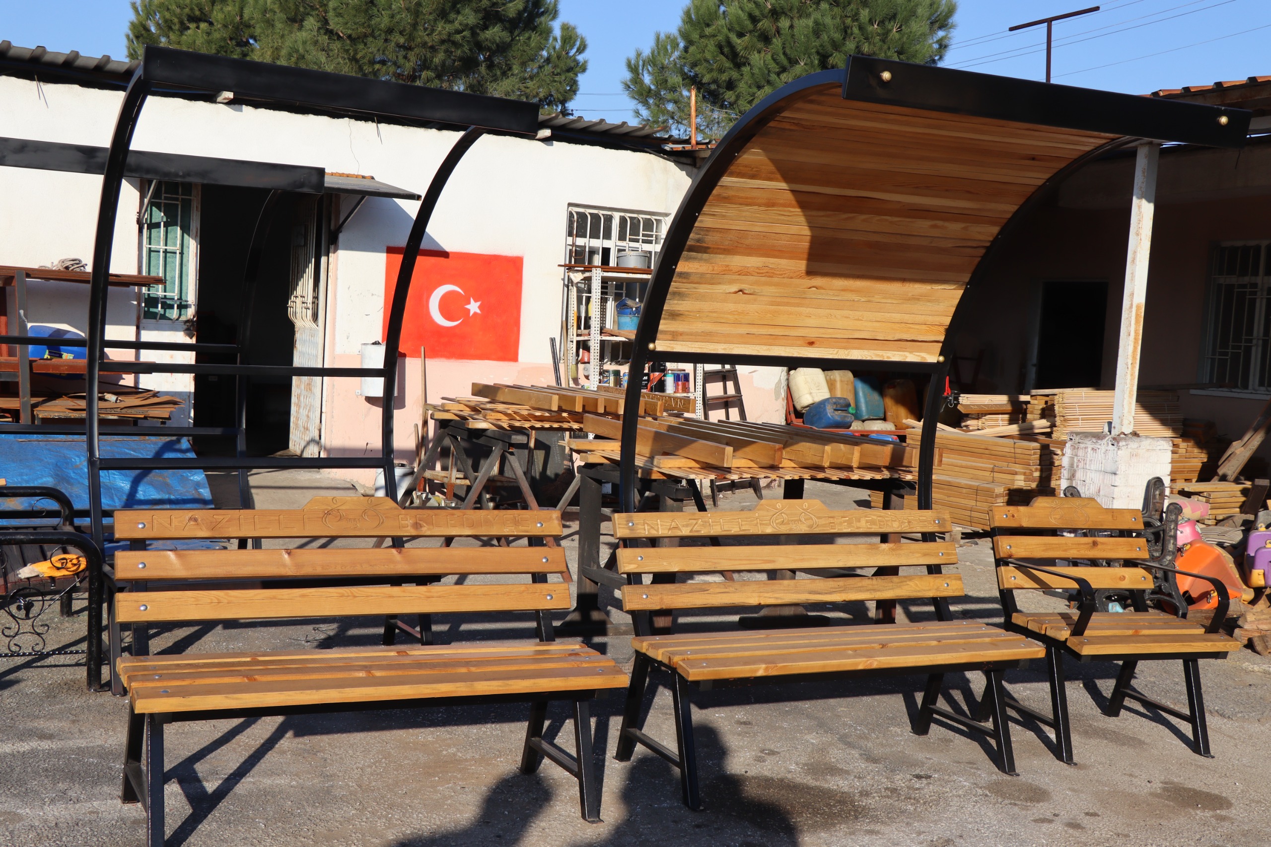 Nazilli Belediyesi’nden Yeşil Alanlara Yeni Bank  (2)