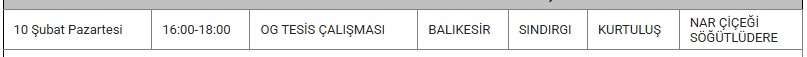Sındırgı Kesinti 10 Şubat