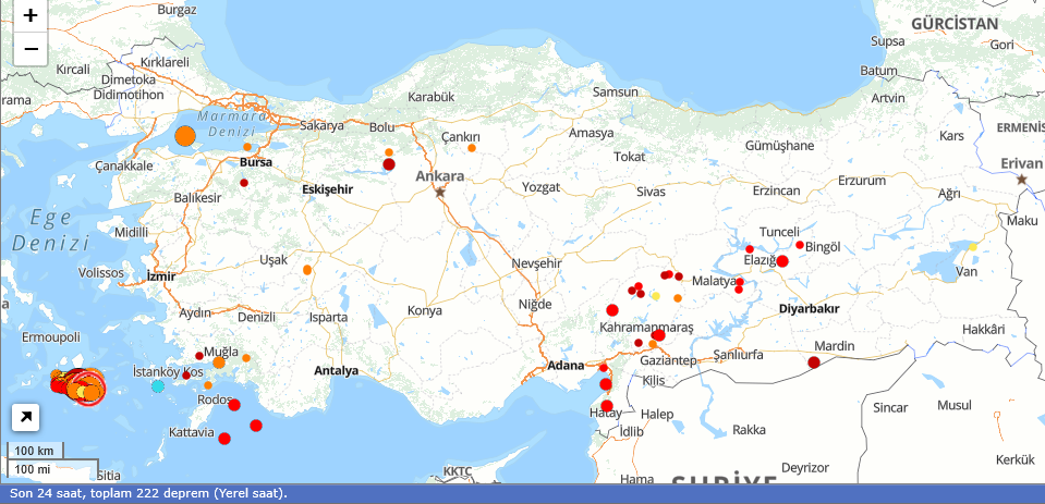 Son Depremler 10 Şubat 2025