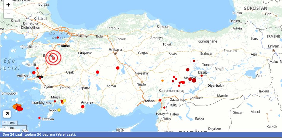 Son Depremler 20 Şubat