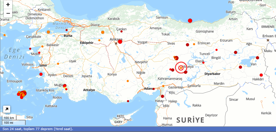 Son Depremler 21 Şubat