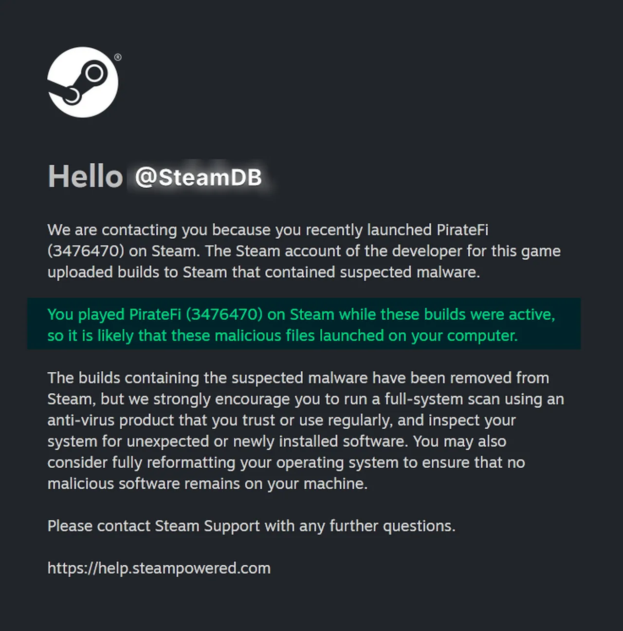 Steam'de Güvenlik Skandalı! Ücretsiz Oyun Kötü Amaçlı Yazılım Çıkınca Kaldırıldı 1