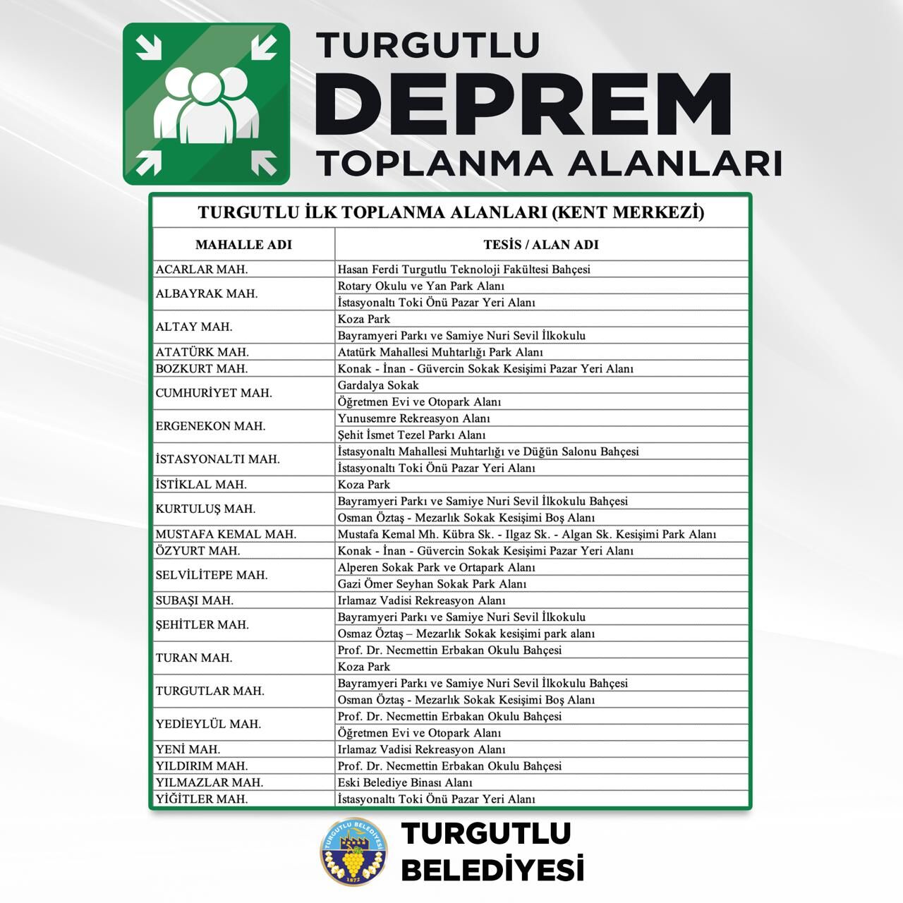 Turgutlu Belediyesi'nden Deprem Uyarısı (4)