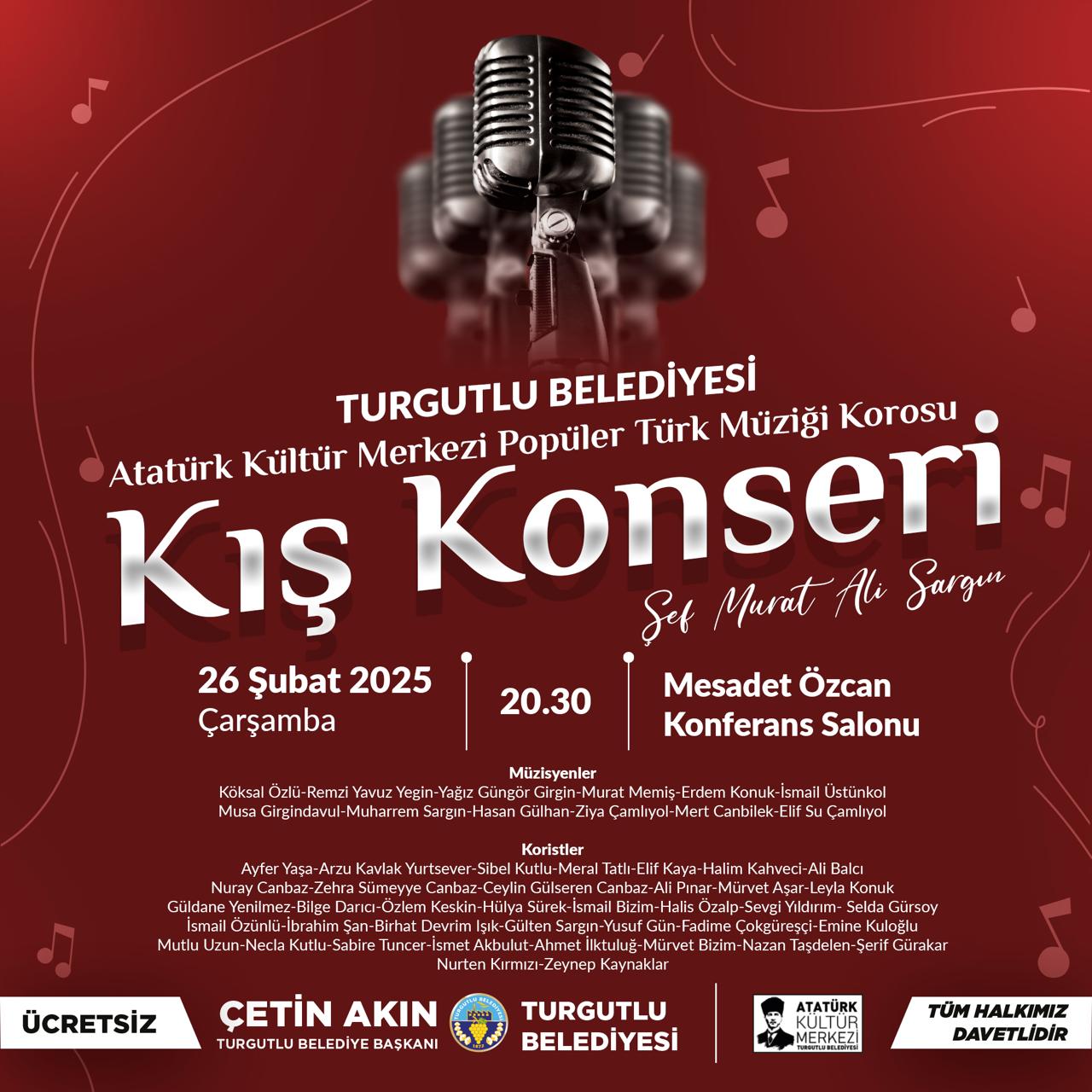 Turgutlu’da ‘Kış Konseri’ Müzikseverleri Bekliyor-1