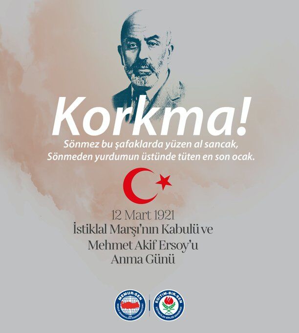 İstiklâl Marşı’nın 104. Yılında İzmir Eğitim Bir Sen’den Coşkulu Mesaj