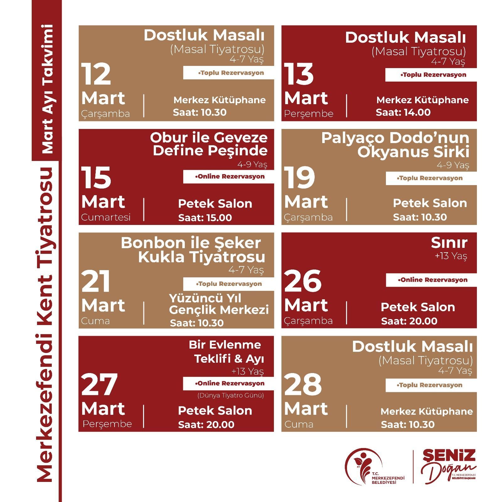 Merkezefendi Kent Tiyatrosu Mart Ayı Takvimi Açıklandı (1)