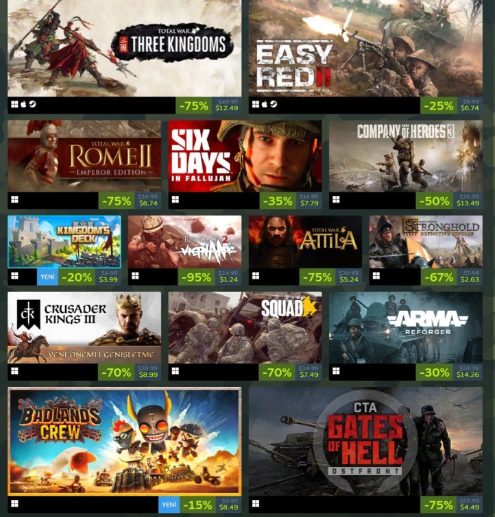 Steam’de “Savaş Oyunları Festivali” Başladı! Yüzde 84’E Varan Indirimler (1)