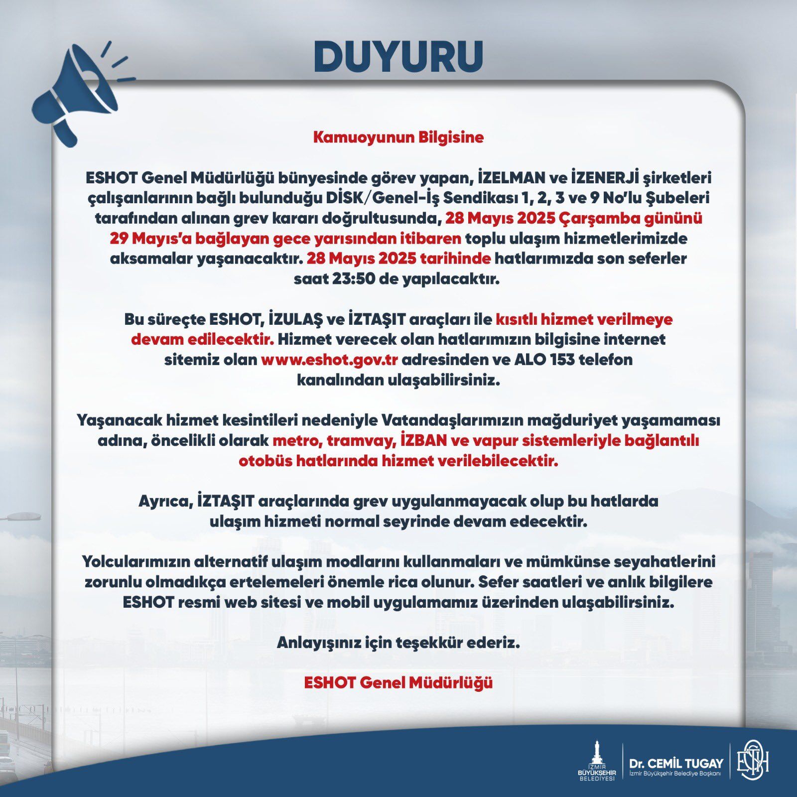 Eshot Duyuru