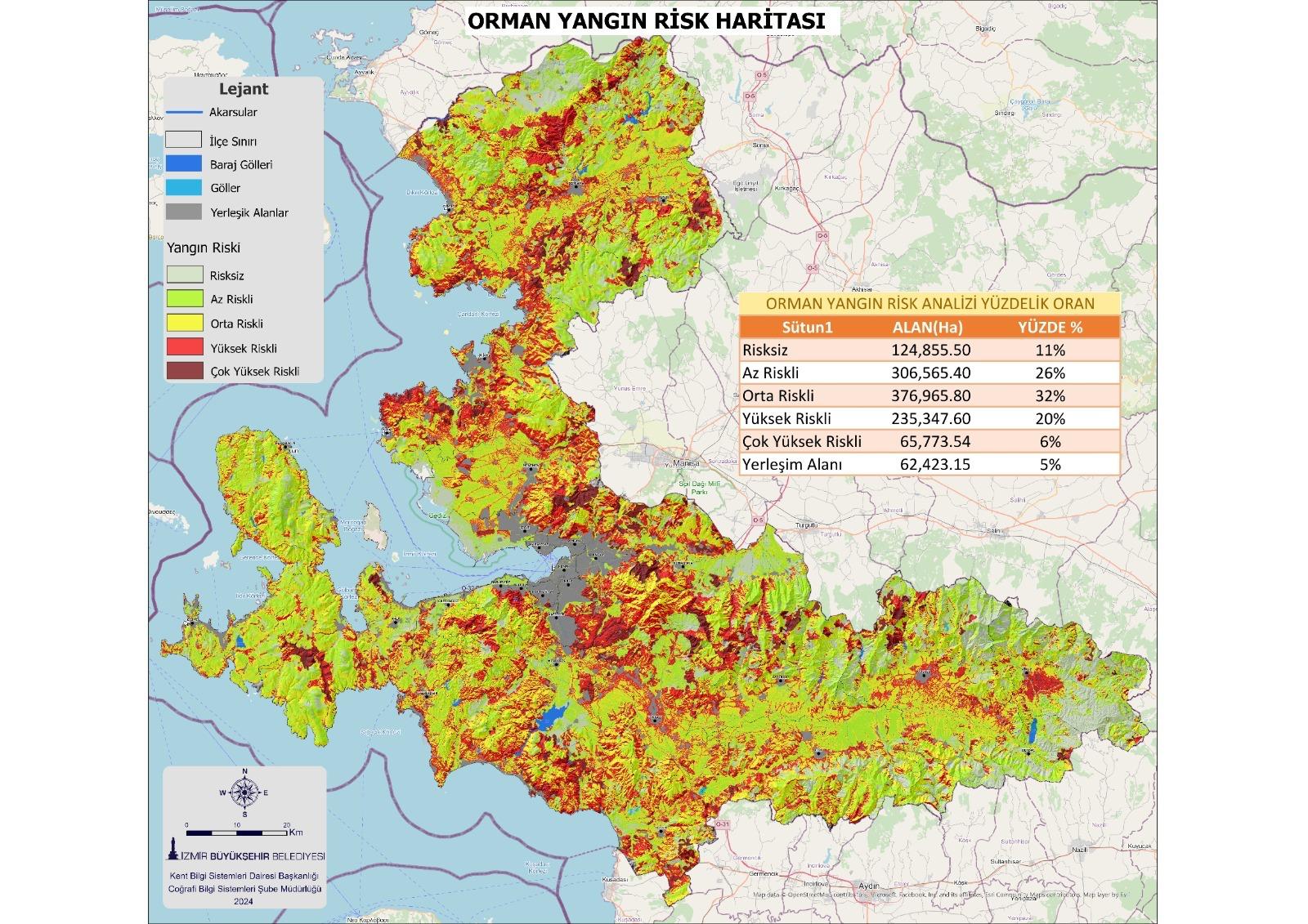 İzmir’de Orman Yangınlarına Karşı Risk Haritası Hazır!