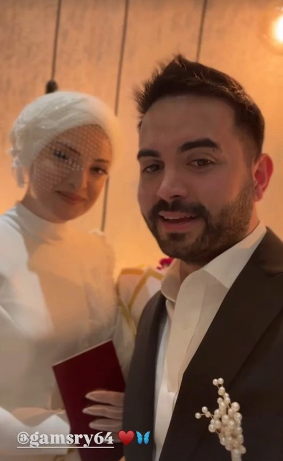 Kadir Ezildi Gamze Türkmen Ile Evlendi! Nikahından Ilk Kareler (2)