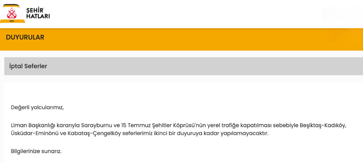 Vapur Seferleri Iptal Mi 29 Mayıs’ta İstanbul’da Iptaller, İzmir’de Ek Seferler