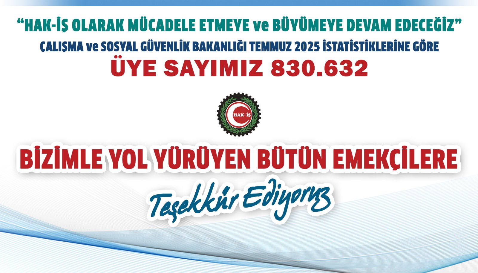 Hak İş Üye Sayisi 2025