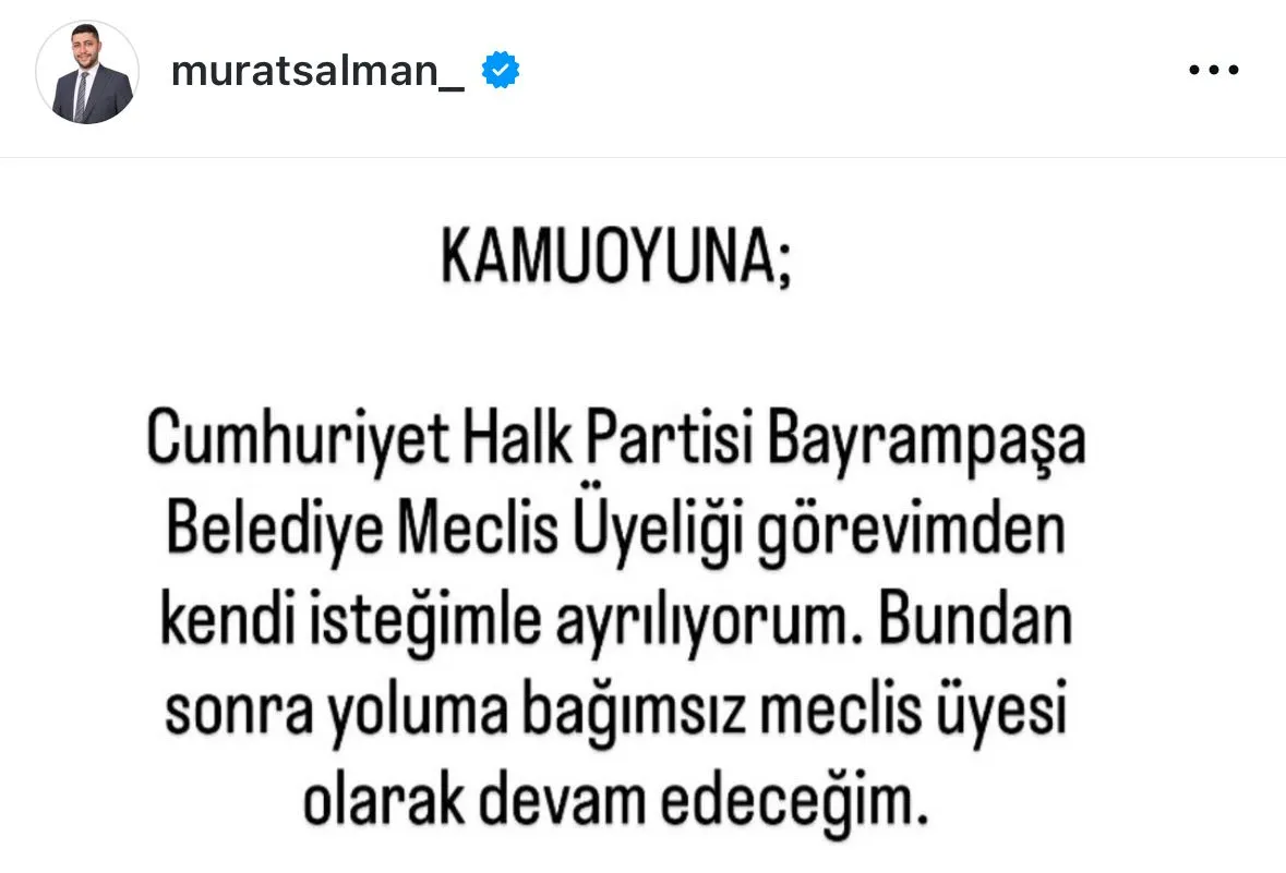 Bayrampasa Chp Murat Salman Istifa-1